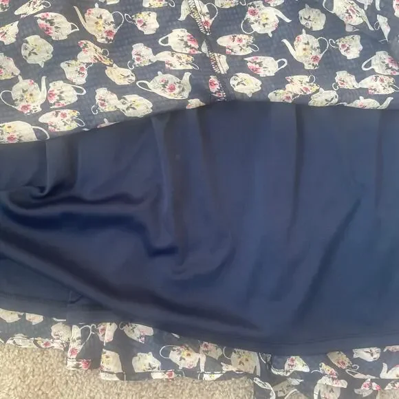 Lauren Conrad Disney Alice in Wonderland Floral Teapot Teacup Sundress Sz L - Picture 16 of 16